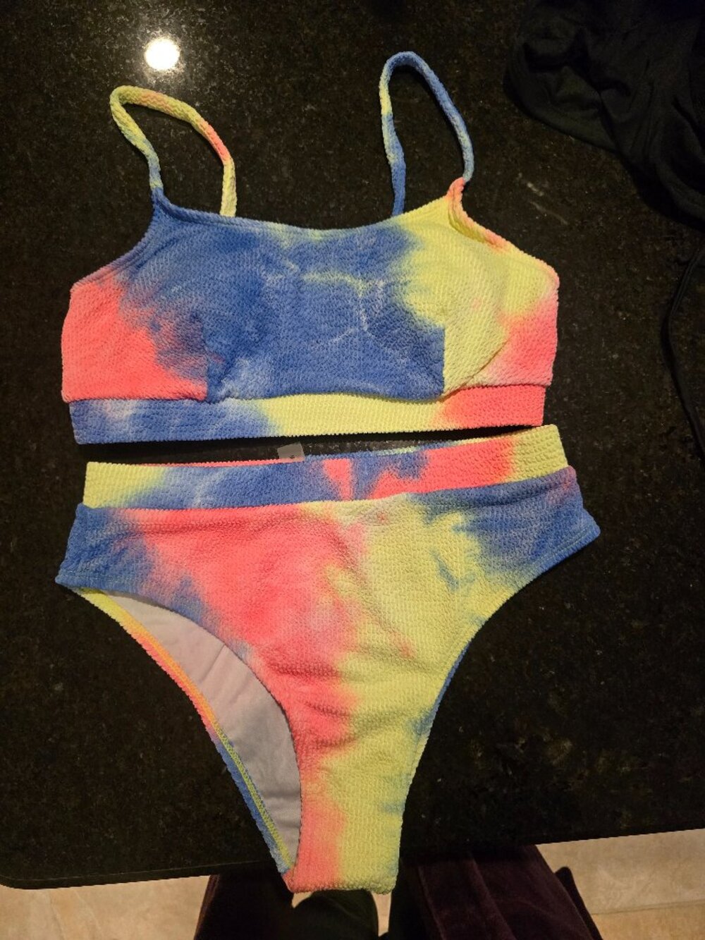 Tie Dye High Waist Bikini Shein Size M